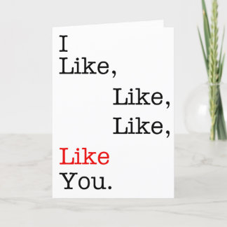 Ich mag, wie, wie Sie, Valentinstag-Karte Dankeskarte