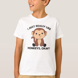 Ich mag wirklich Affen, okay - süßer Affe T-Shirt