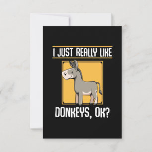 Ich mag wirklich Donkeys RSVP Karte