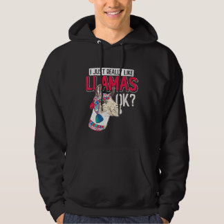 Ich mag wirklich Llamas Ok Llama Hoodie