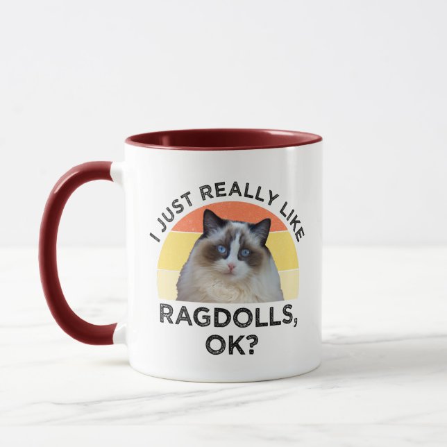 Ich mag wirklich Ragdolls, okay? Tasse (Links)
