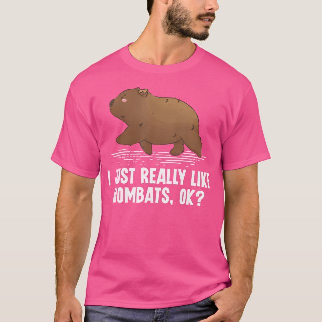 Ich mag Wombats Ok Australian Wombat Lo T-Shirt (Vorderseite)