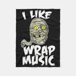 Ich mag Wrap Music Funny Halloween Mummy Fleecedecke