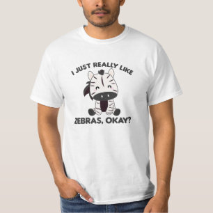 Ich mag Zebras Okay Sweet Zebra Safari Zoo T-Shirt