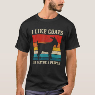 Ich mag Ziegen & vielleicht 3 Leute Vintage Landwi T-Shirt