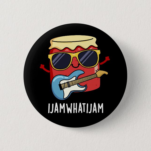 Ich marschiere, was ich Jam Funny Music Food Puff  Button (Vorderseite)