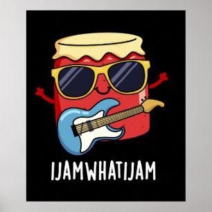 Ich marschiere, was ich Jam Funny Music Food Puff Poster