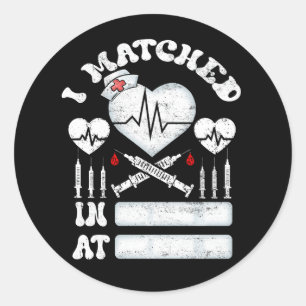 Ich Matched Future Doctor Residencial Match Runder Aufkleber
