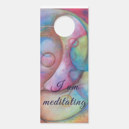 Ich meditiere, bitte leise türanhänger