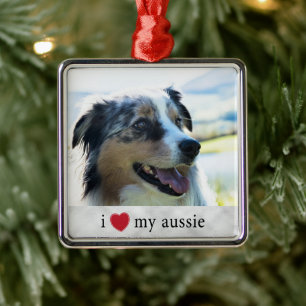 Ich  mein Australisches Hirtenfest Ornament Aus Metall
