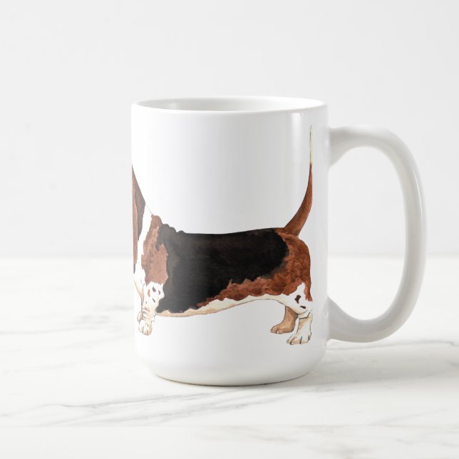 Ich  mein Basset-Hund Kaffeetasse (Rechts)