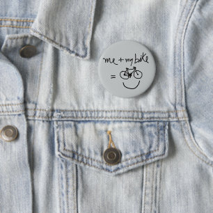 Ich & mein Fahrrad = Glück Button