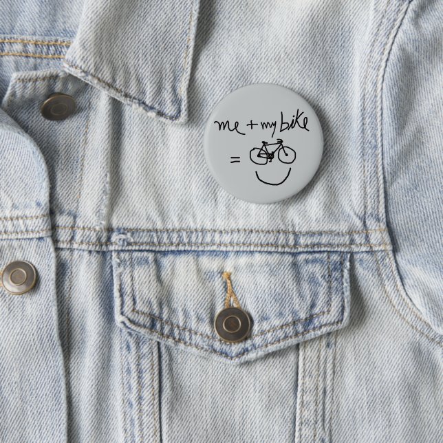Ich & mein Fahrrad = Glück Button (Beispiel)