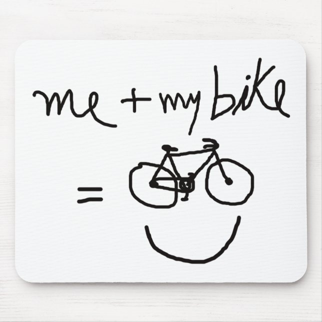 Ich & mein Fahrrad = Glück Mousepad (Vorne)