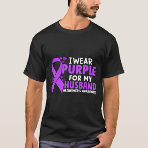Ich Mein Lila Ehemann Demenz Alzheimer-Bewusstsein T-Shirt