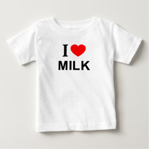 Ich ❤️ MILCH Ich liebe Milch Ich mag Milch Baby T-shirt