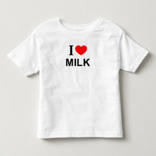 Ich ❤️ MILCH Ich liebe Milch Ich mag Milch Kleinkind T-shirt