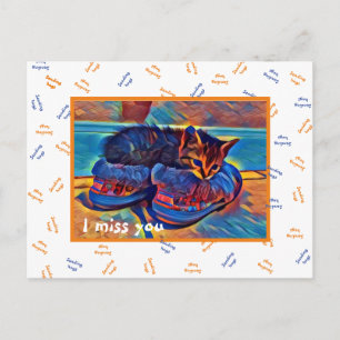 ICH MISS DICH, "Hugs zu schicken" Postkarte