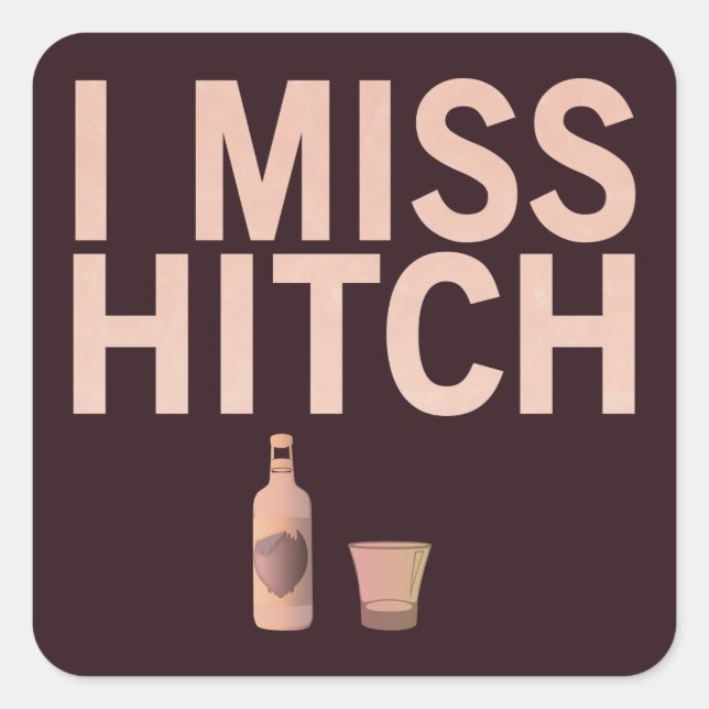 Ich Miss Hitch (Licht auf dunkel) Sticker (Vorderseite)