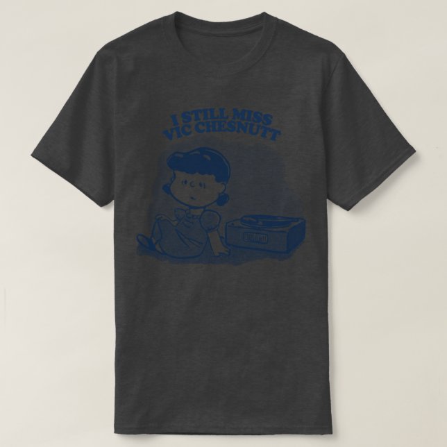 Ich Miss Vic Chesnutt Vinyl Collector Fan Desi T-Shirt (Design vorne)