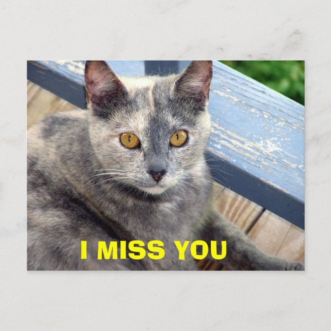 ICH MISSE DICH POSTKARTE (Vorderseite)