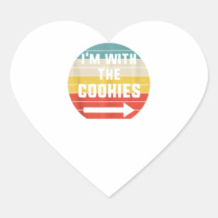 Ich mit Cookies Halloween Matching Couple Costume Herz-Aufkleber
