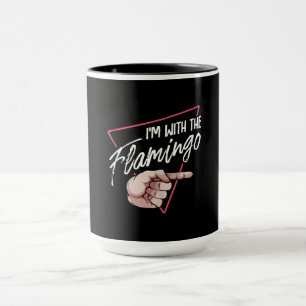 Ich mit Flamingo Halloween Matching Couple Costume Tasse