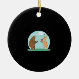 Ich mit meinen Bärenhänden Oh Hirsch Lustig Kreati Keramik Ornament