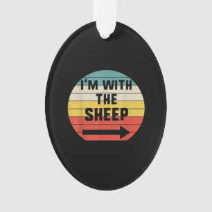 Ich mit Schafen   Halloween Matching Couple Gift Ornament