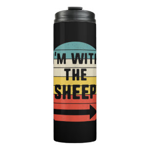 Ich mit Schafen Halloween Matching Couple Gift Thermosbecher