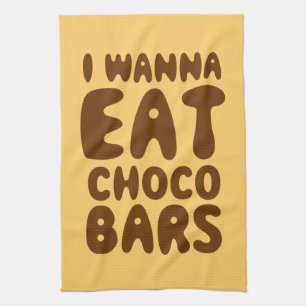 Ich möchte Choco Bars essen Geschirrtuch
