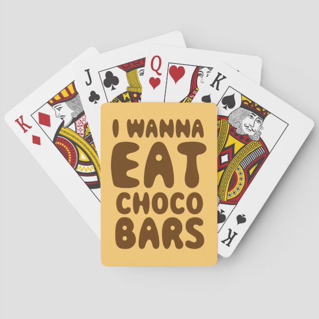 Ich möchte Choco Bars essen Spielkarten (Rückseite)