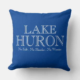 Ich möchte das Design des Sees LAKE HURON bewunder Kissen