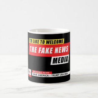 Ich möchte das Fake News Media Funny Trump begrüße Kaffeetasse