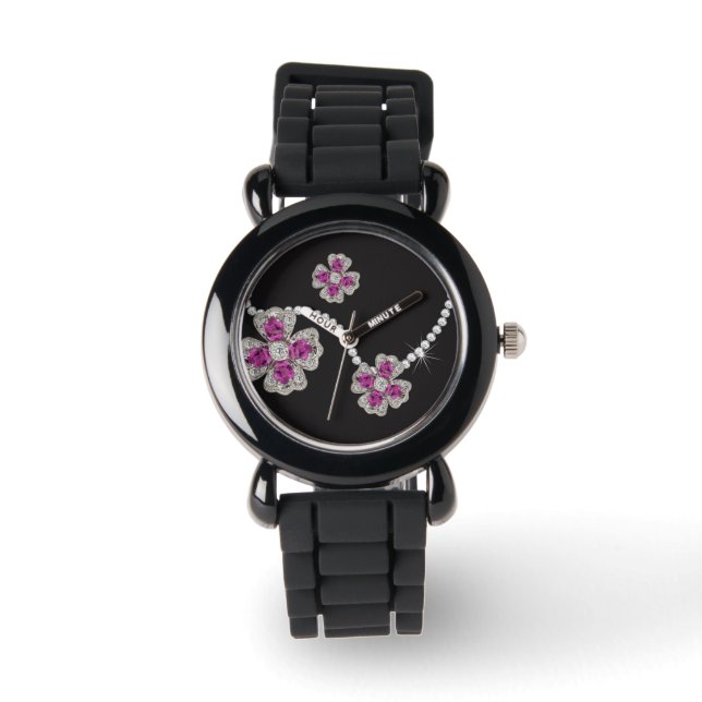 Ich möchte Diamonds Flower Girl Party tragen Armbanduhr (Vorderseite)