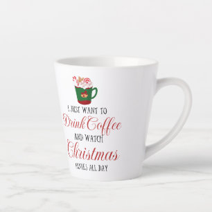 Ich möchte einfach nur Kaffee trinken und Weihnach Milchtasse