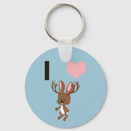Ich möchte Jackalope Schlüsselanhänger