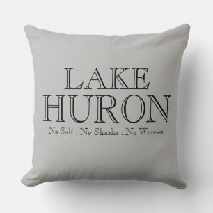 Ich möchte LAKE HURON, ein tolles Seebad-Design Kissen