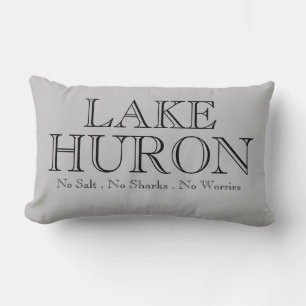 Ich möchte LAKE HURON, ein tolles Seebad-Design Lendenkissen