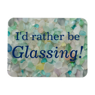 Ich möchte lieber einen Glasstrand aus dem Meer Magnet