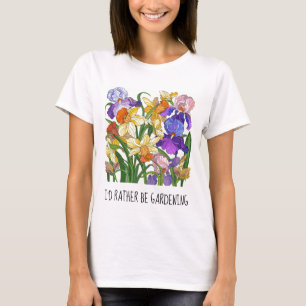 Ich möchte lieber Gartenarbeit leisten; hübscher T-Shirt