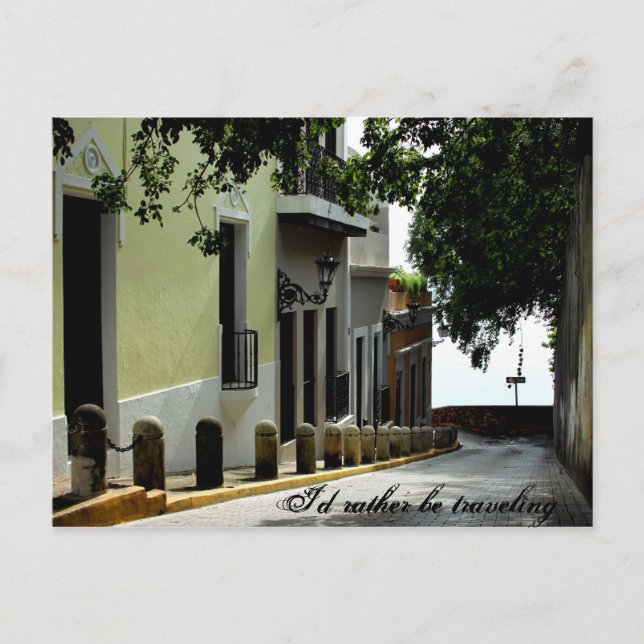 Ich möchte lieber reisen postkarte (Vorderseite)