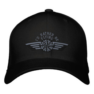 Ich möchte lieber Star Compass Pilot Wings fliegen Bestickte Baseballkappe