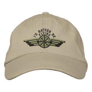 Ich möchte lieber Star Compass Pilot Wings fliegen Bestickte Baseballkappe