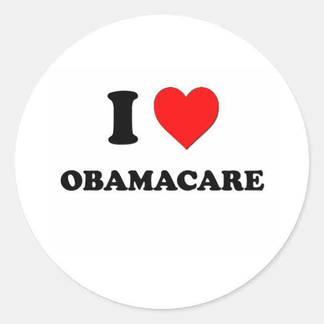 Ich möchte Obamacare Runder Aufkleber (Vorderseite)