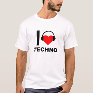 Ich möchte Techno Funny T - Shirt