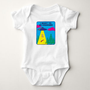 Ich möchte verändert werden UFO Baby Strampler