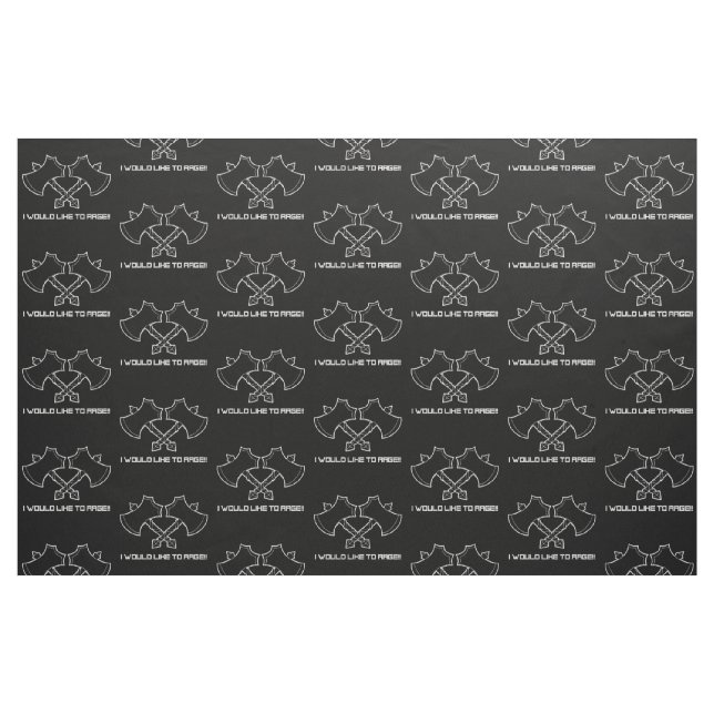 "Ich möchte wüten" - der Barbar, immer. Stoff (Fat Quarter (45,7 x 55,9 cm))