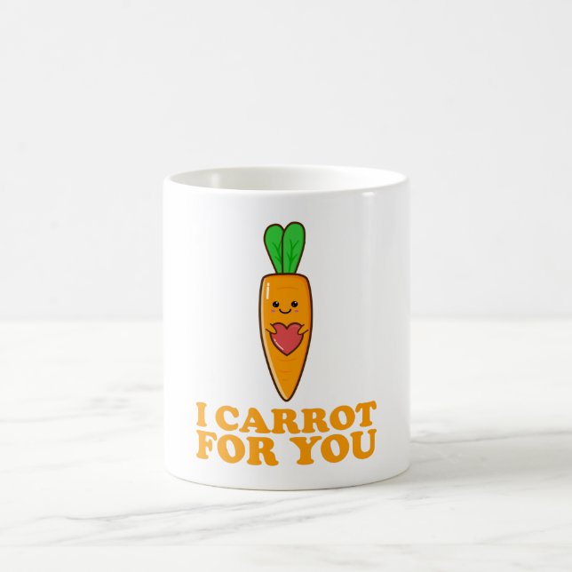 Ich Möhre für Sie niedlich Kawaii Karottenpuppe Kaffeetasse (Mittel)