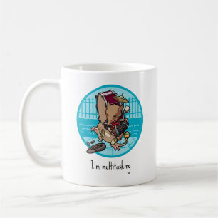 Ich Multitasking Ein Mann Bandicoot Busker Cartoon Kaffeetasse